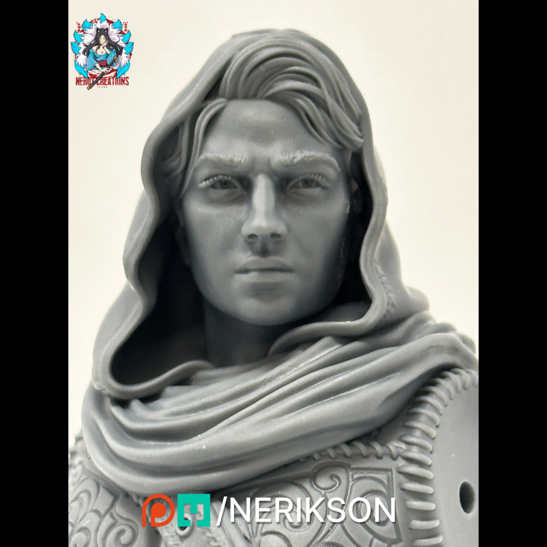 Nasir the Unseen Blade | Garage Resin Kit Statue or Bust | D&D TTRPG Fantasy Miniature | Nerikson