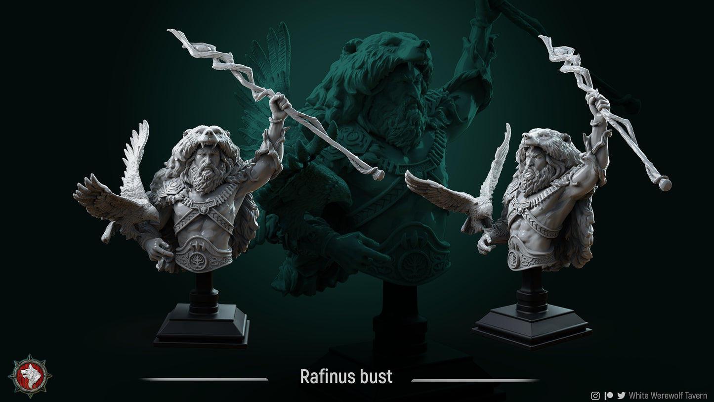 Rafinus Ursa Grim Grip, Druid Wild Shape Bear | Gaming or Display Miniature | White Werewolf Tavern