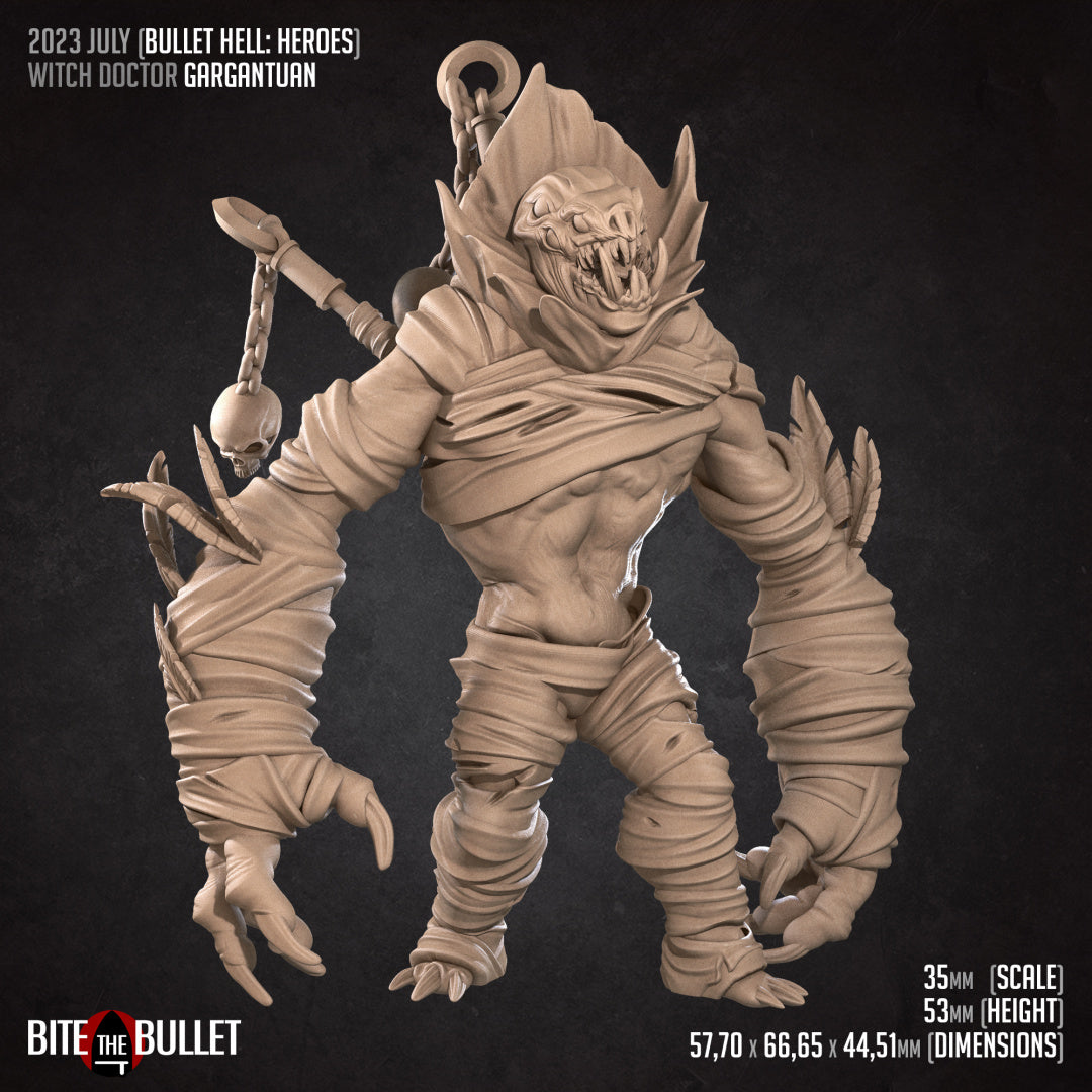 Hero Witch Doctor Summons | D&D Miniature TTRPG Monster | Bite the Bullet - Tattles Told 3D