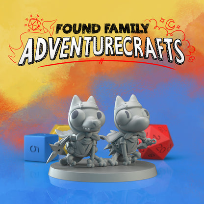 Cute Kobolds | Gaming Miniature TTRPG D&D | Found Family Adventurecrafts