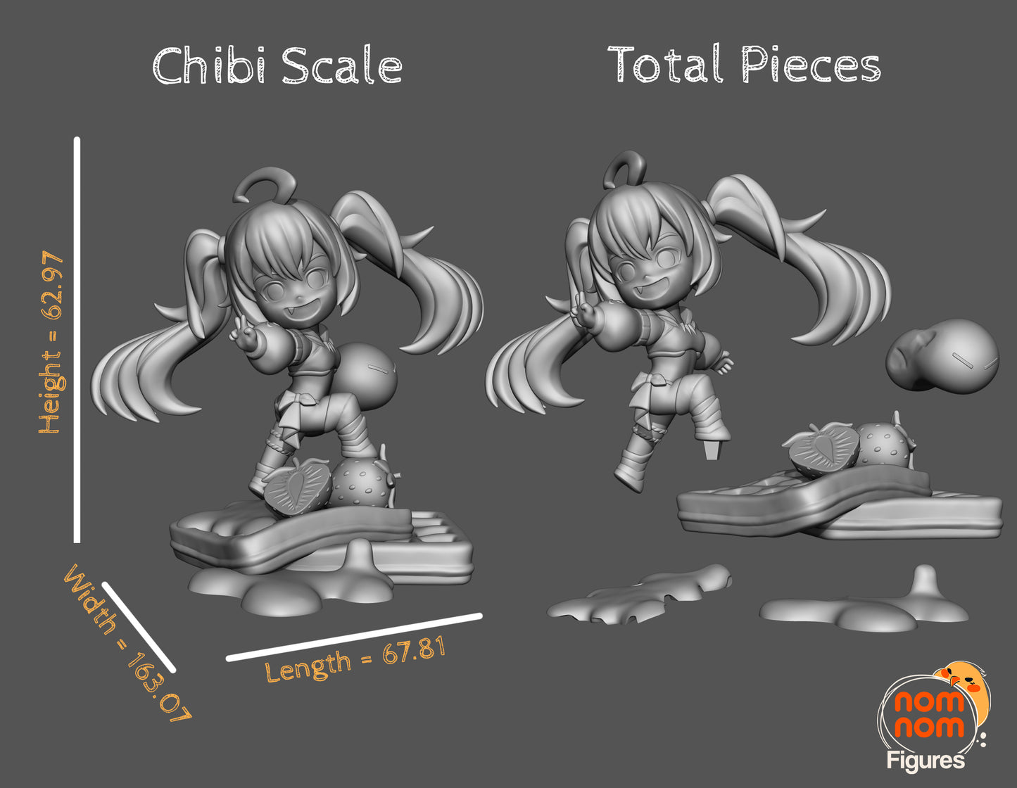 Chibi Cheeky Sweetheart | Resin Garage Kit Figure Anime Fan Art | Nomnom Figures