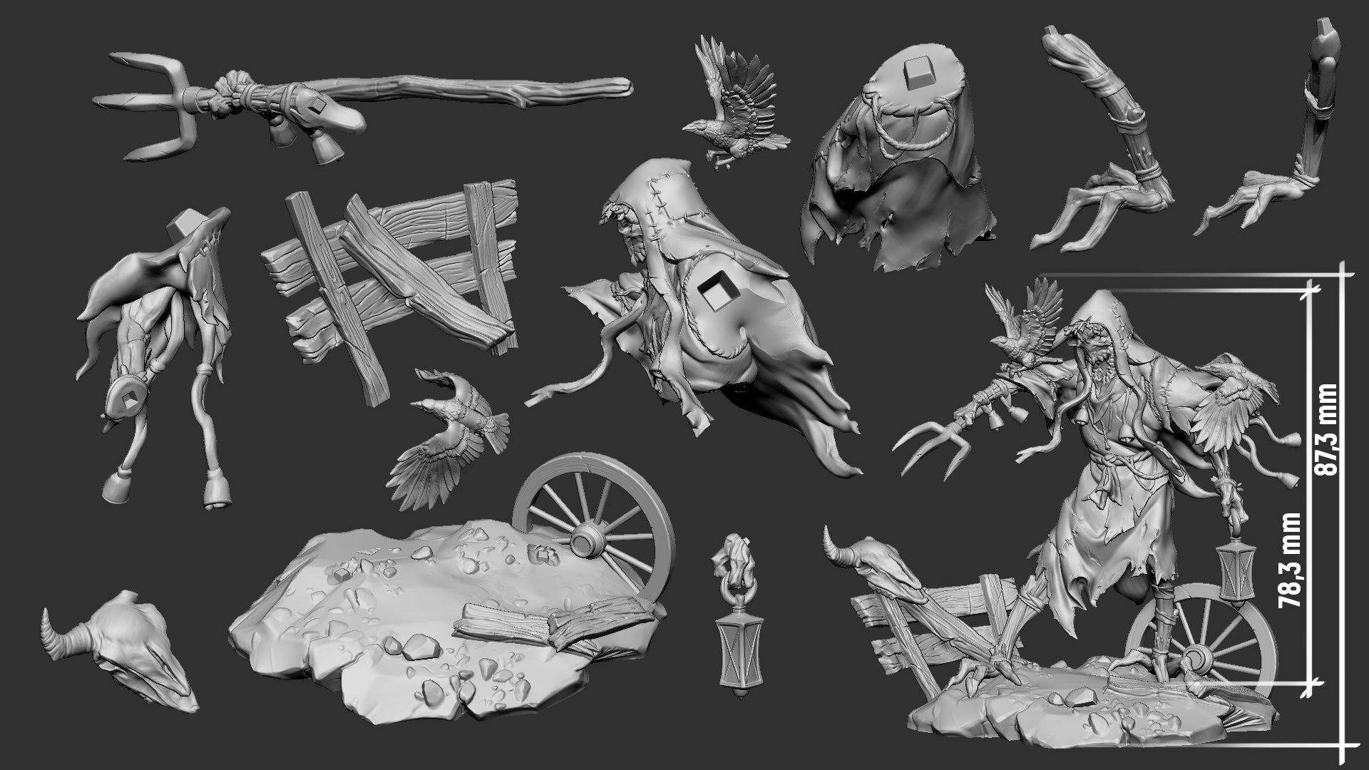 Raven Invasion Collection | Gaming or Display Miniature | White Werewolf Tavern