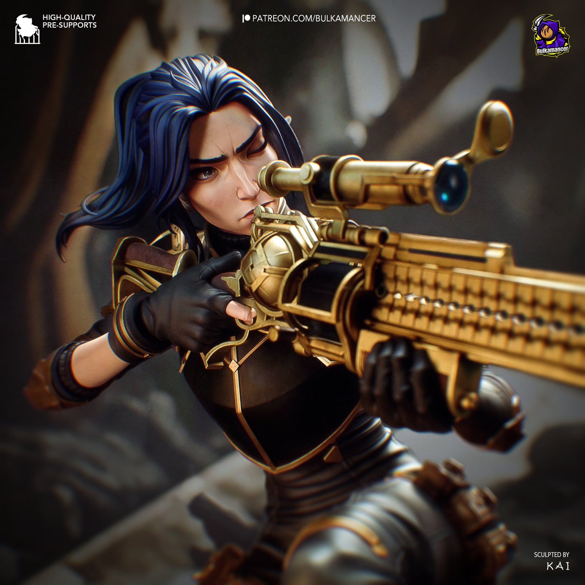 Sharp Eyed Enforcer | Resin Garage Kit Figure Game Fan Art | Bulkamancer Sculpts