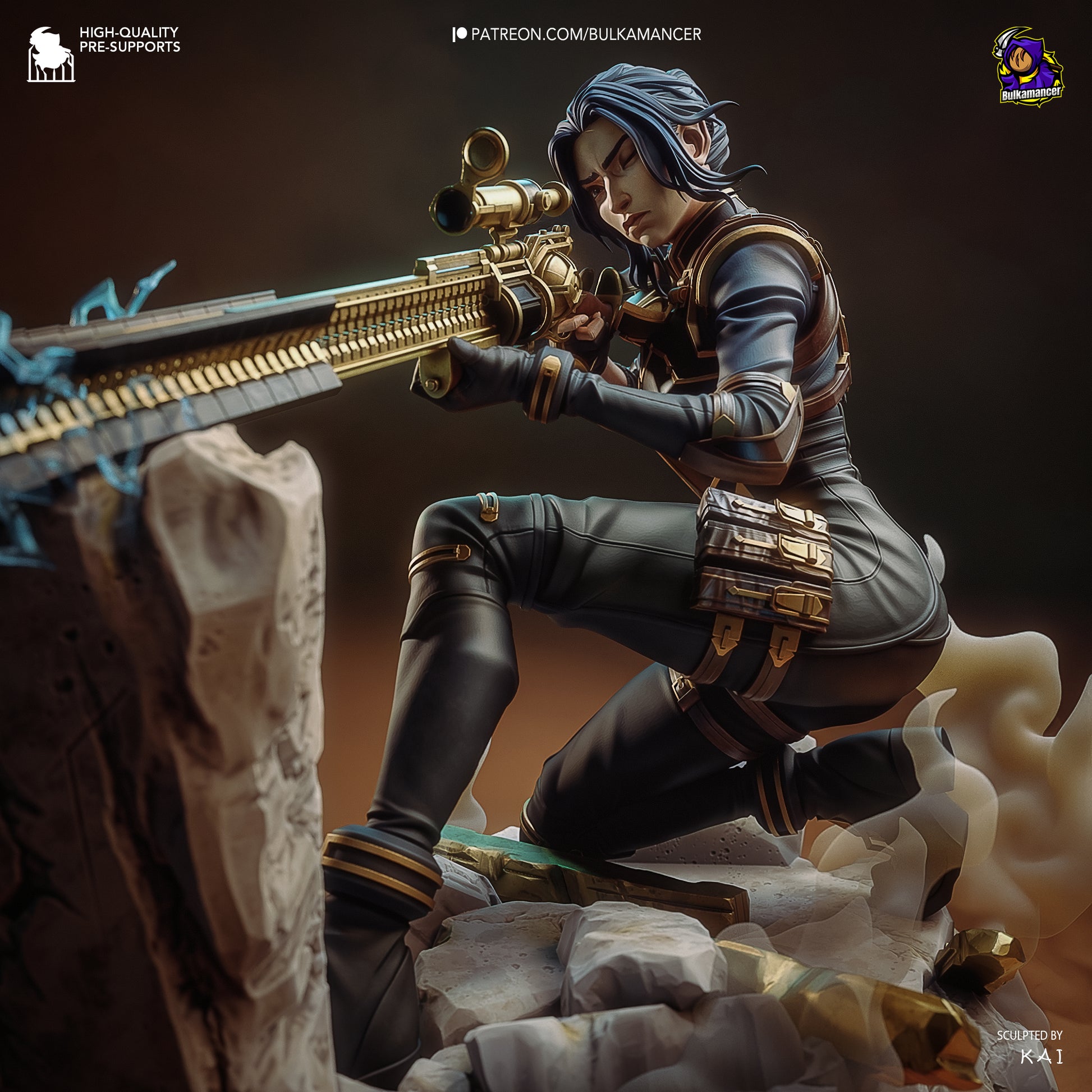 Sharp Eyed Enforcer | Resin Garage Kit Figure Game Fan Art | Bulkamancer Sculpts