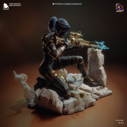 Sharp Eyed Enforcer | Resin Garage Kit Figure Game Fan Art | Bulkamancer Sculpts