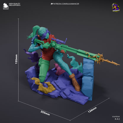 Sharp Eyed Enforcer | Resin Garage Kit Figure Game Fan Art | Bulkamancer Sculpts