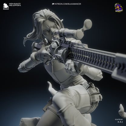 Sharp Eyed Enforcer | Resin Garage Kit Figure Game Fan Art | Bulkamancer Sculpts
