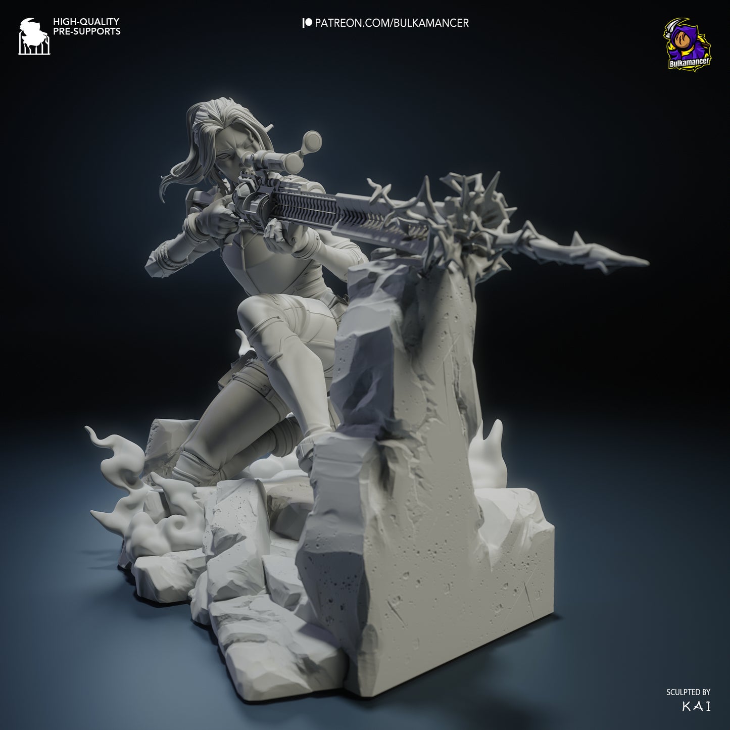 Sharp Eyed Enforcer | Resin Garage Kit Figure Game Fan Art | Bulkamancer Sculpts