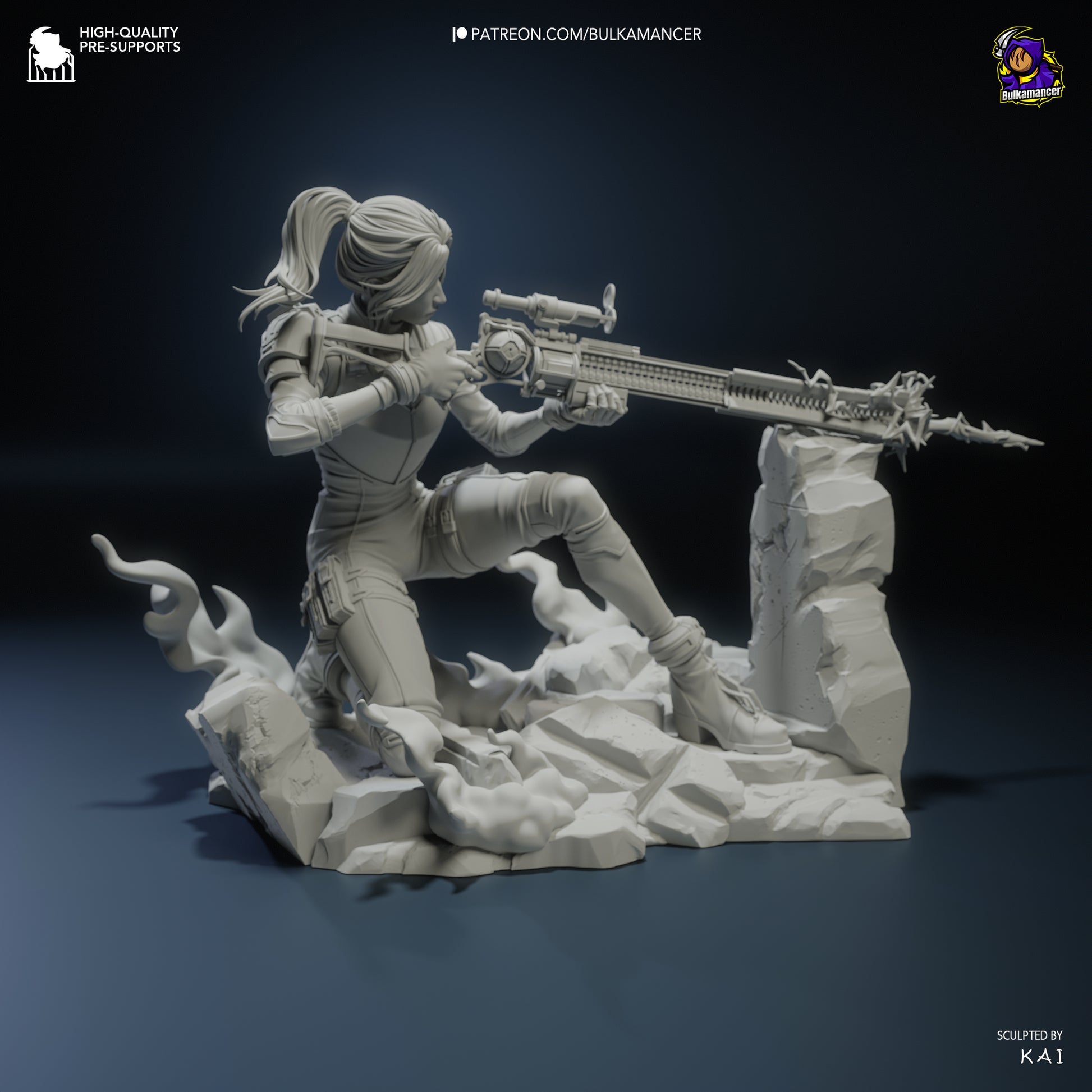 Sharp Eyed Enforcer | Resin Garage Kit Figure Game Fan Art | Bulkamancer Sculpts