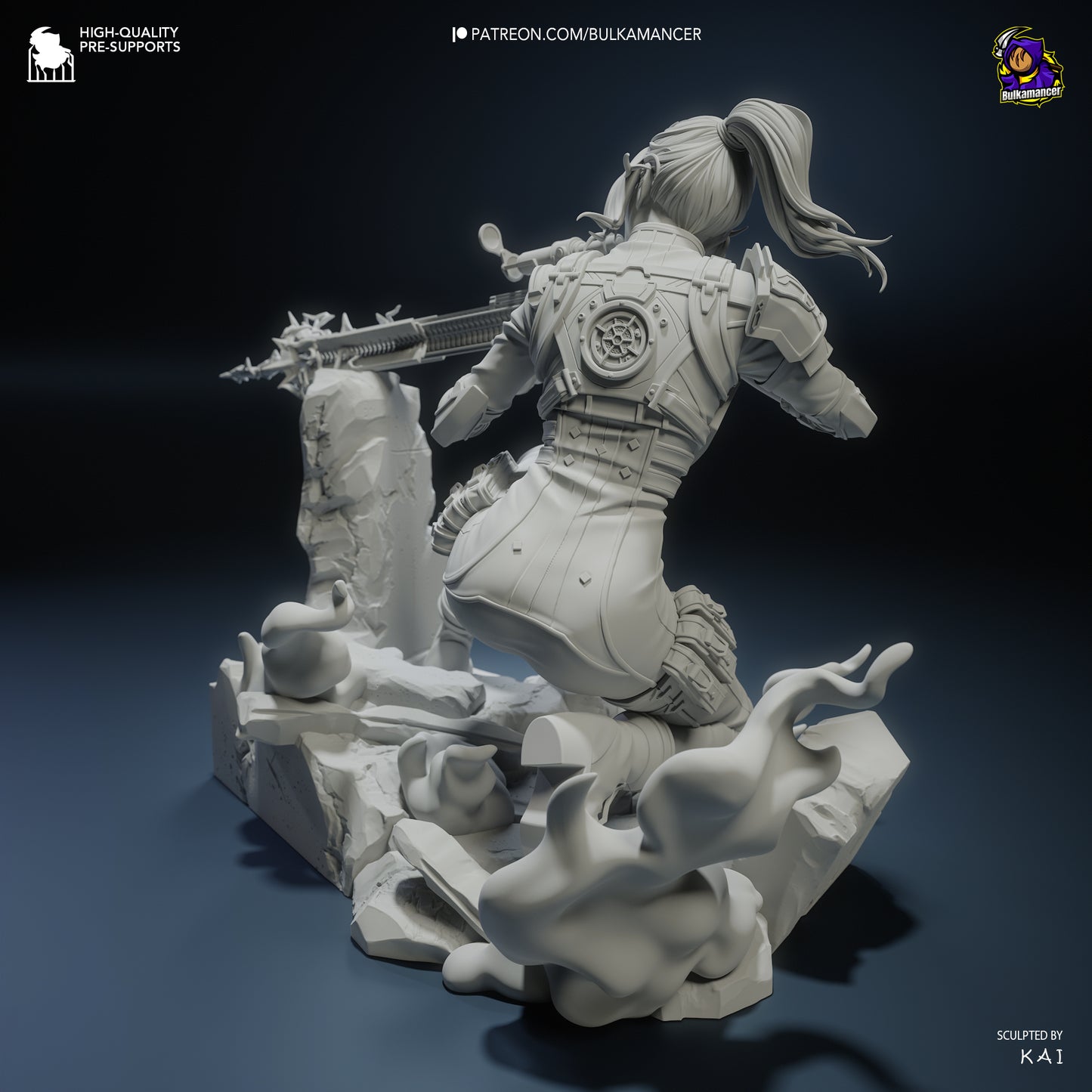 Sharp Eyed Enforcer | Resin Garage Kit Figure Game Fan Art | Bulkamancer Sculpts