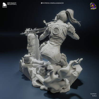 Sharp Eyed Enforcer | Resin Garage Kit Figure Game Fan Art | Bulkamancer Sculpts