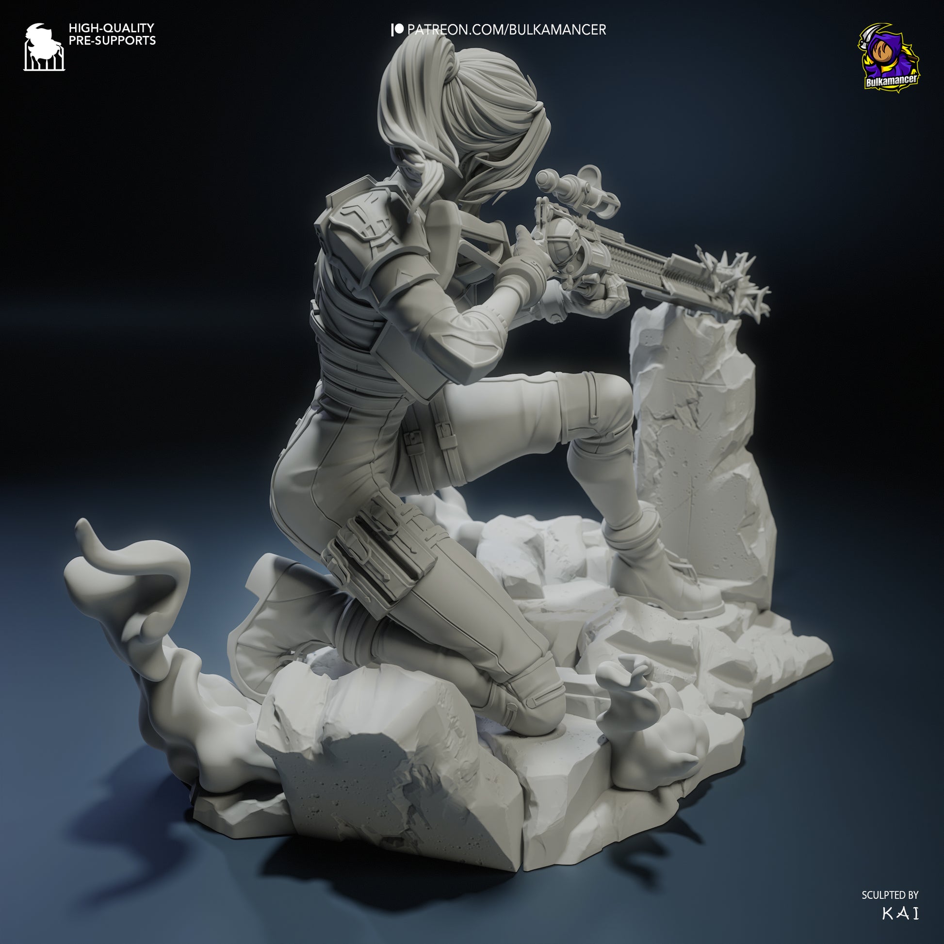 Sharp Eyed Enforcer | Resin Garage Kit Figure Game Fan Art | Bulkamancer Sculpts