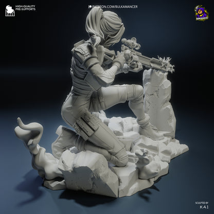 Sharp Eyed Enforcer | Resin Garage Kit Figure Game Fan Art | Bulkamancer Sculpts