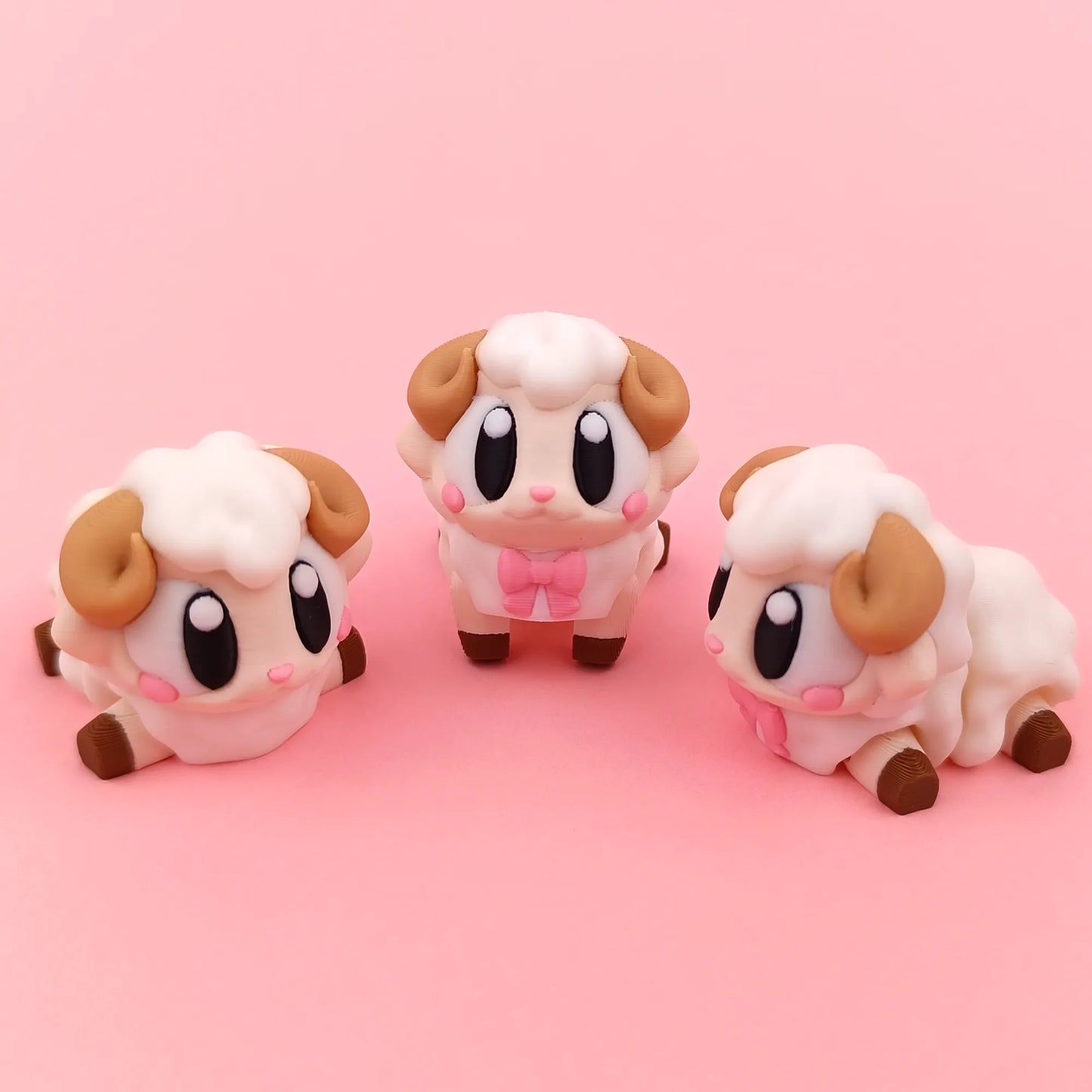 Miniature Flexi Sheep figure by Tattles Told 3D, featuring detailed sheep design with flexible limbs from the 3DGOB collection.