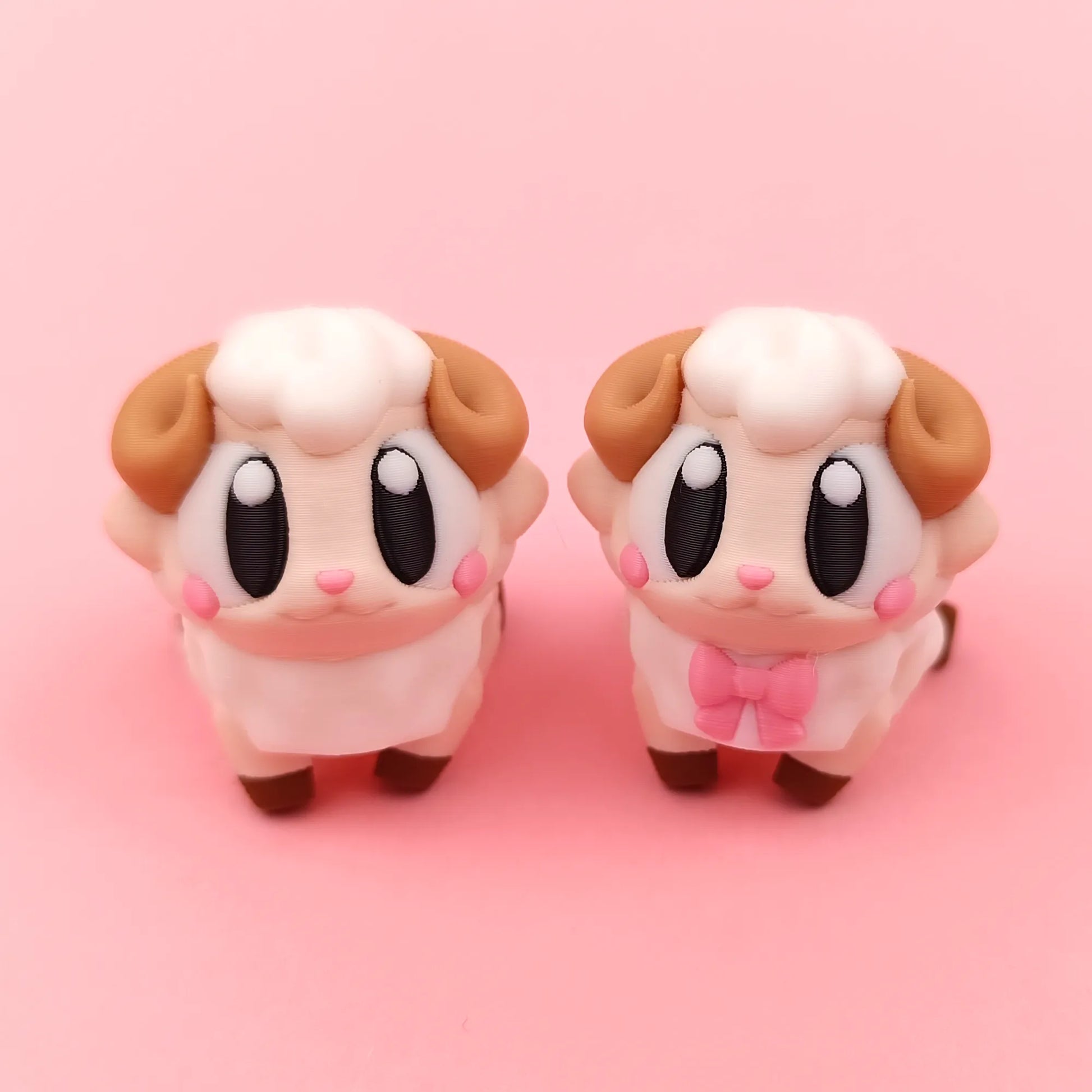 Miniature Flexi Sheep figurine from Tattles Told 3D, featuring detailed textured wool and flexible limbs for display or play.