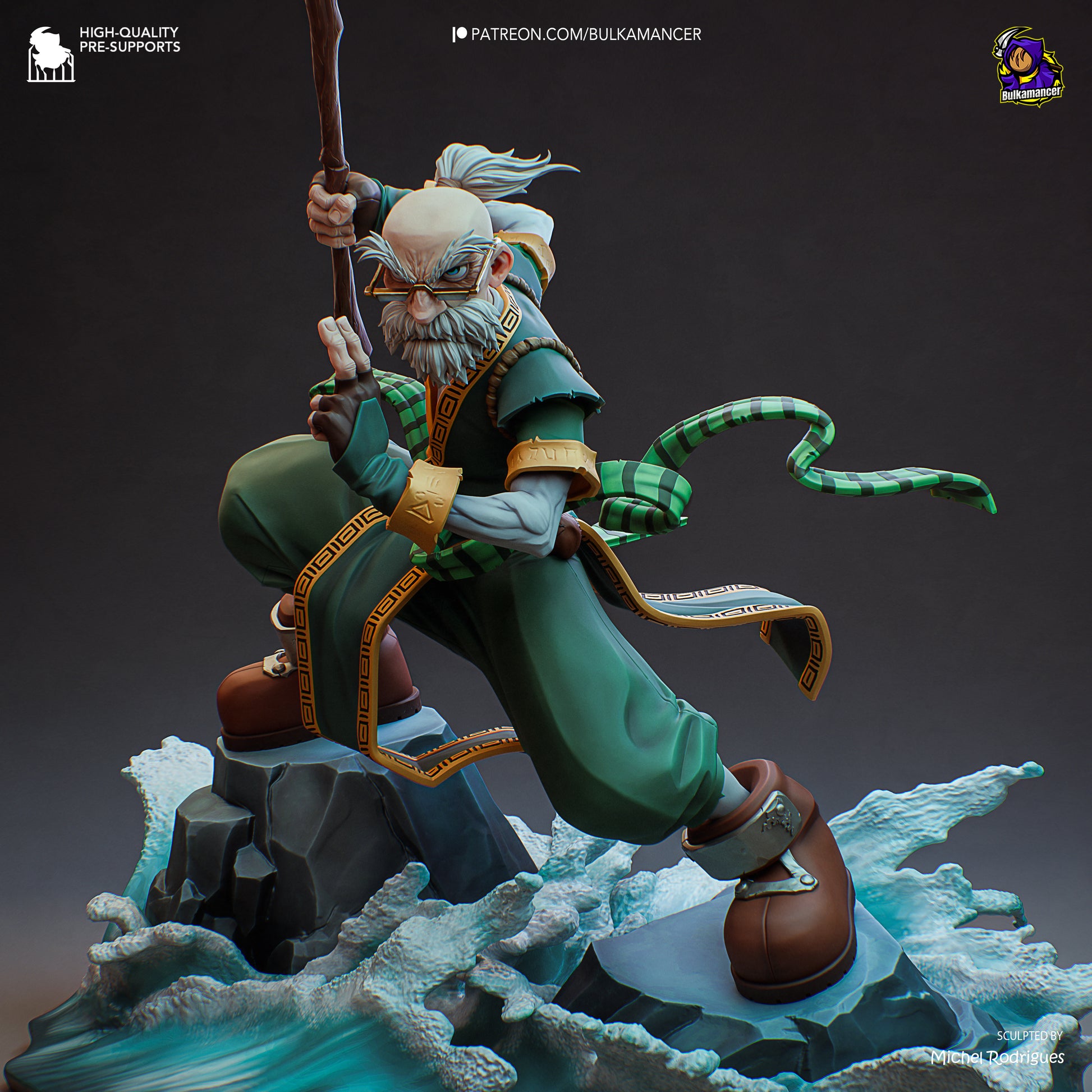 Short-Tempered Wizard | Resin Garage Kit Figure Game Fan Art | Bulkamancer Sculpts