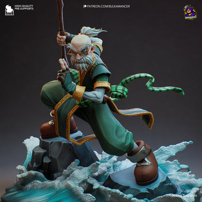 Short-Tempered Wizard | Resin Garage Kit Figure Game Fan Art | Bulkamancer Sculpts