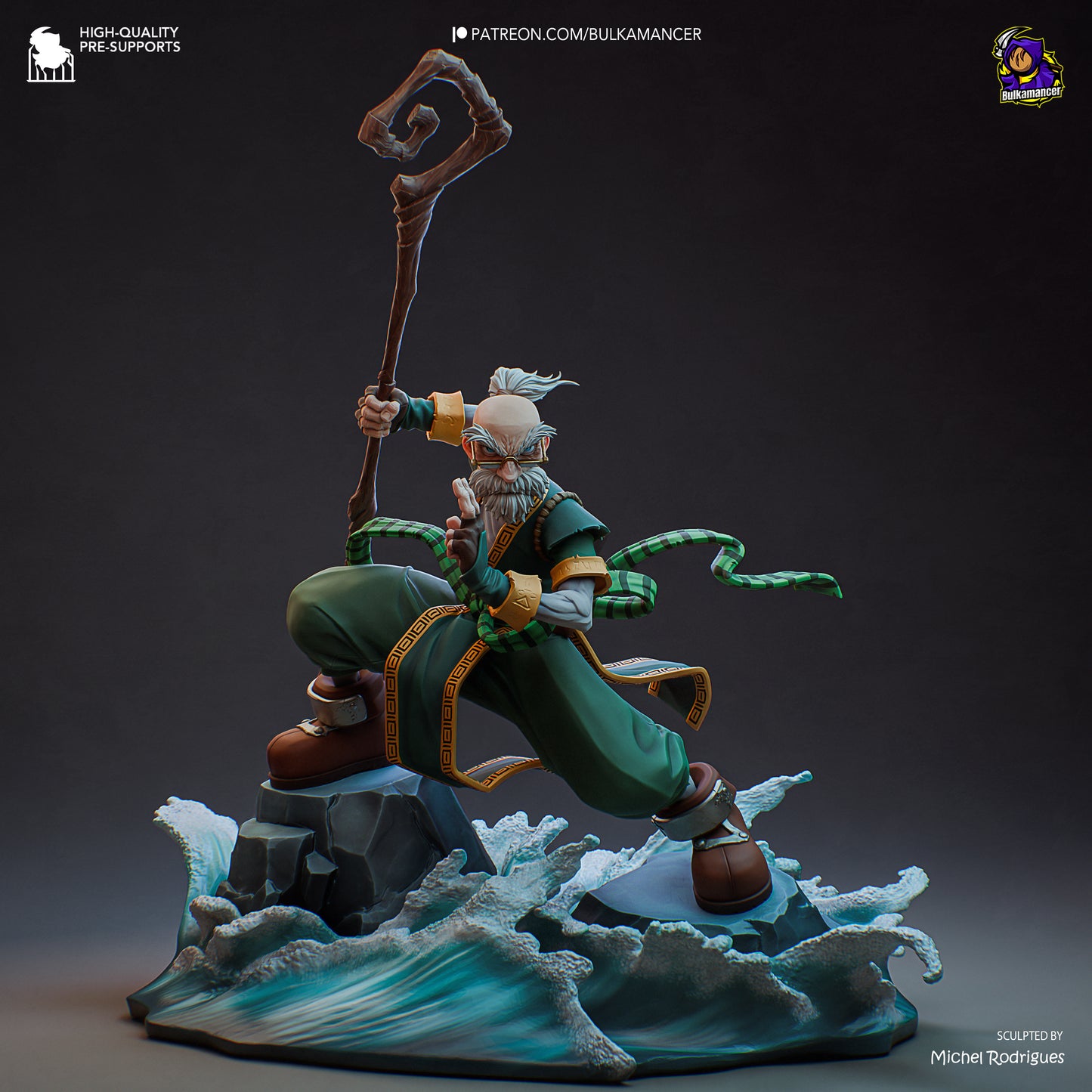 Short-Tempered Wizard | Resin Garage Kit Figure Game Fan Art | Bulkamancer Sculpts