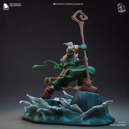 Short-Tempered Wizard | Resin Garage Kit Figure Game Fan Art | Bulkamancer Sculpts