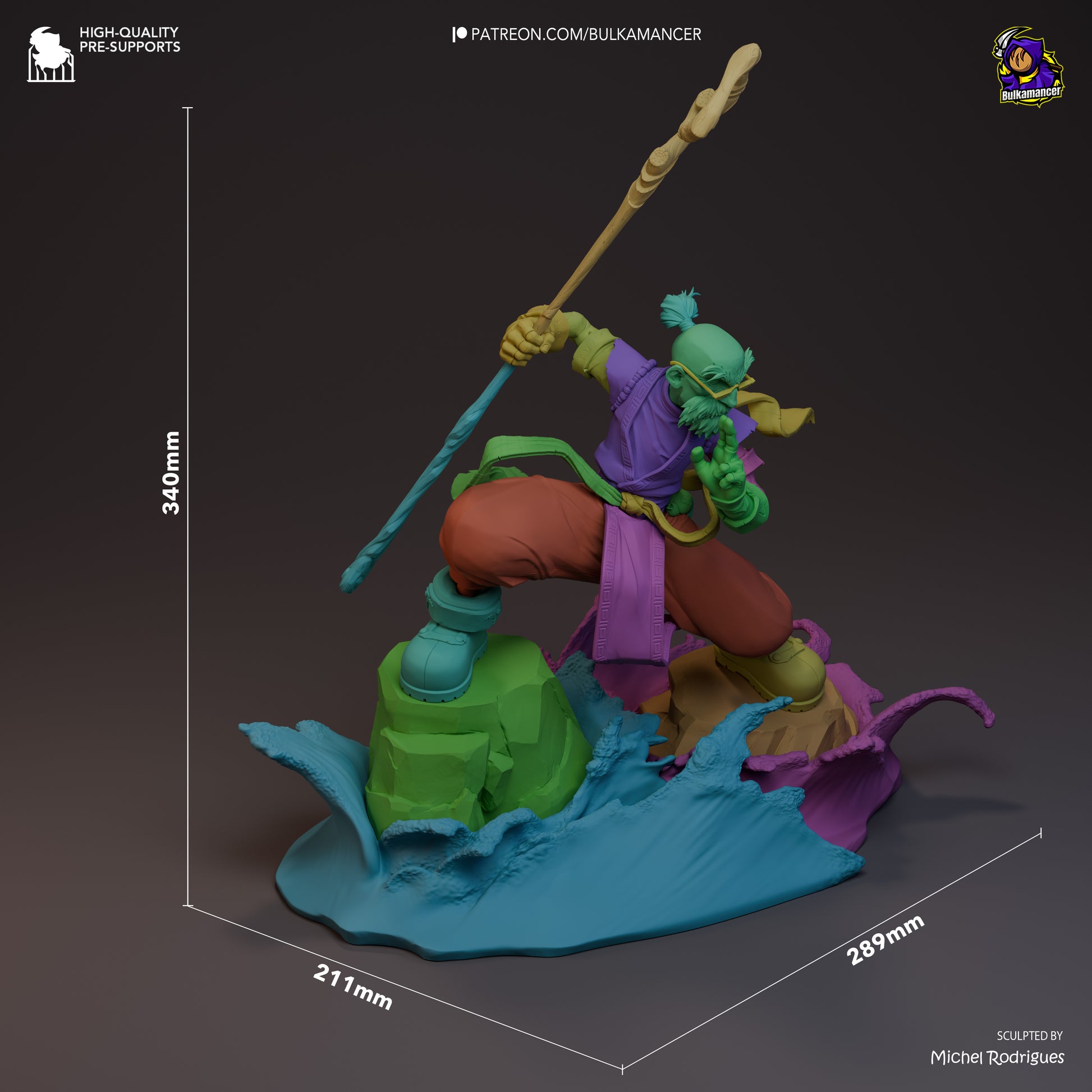 Short-Tempered Wizard | Resin Garage Kit Figure Game Fan Art | Bulkamancer Sculpts