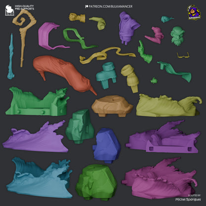 Short-Tempered Wizard | Resin Garage Kit Figure Game Fan Art | Bulkamancer Sculpts