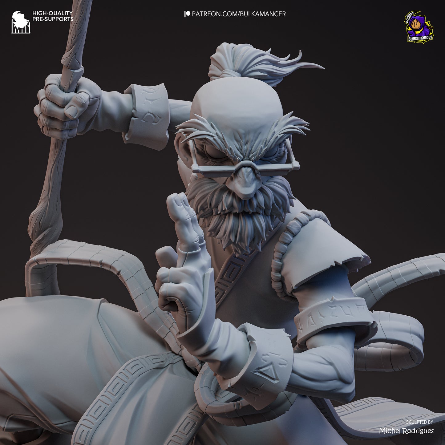 Short-Tempered Wizard | Resin Garage Kit Figure Game Fan Art | Bulkamancer Sculpts