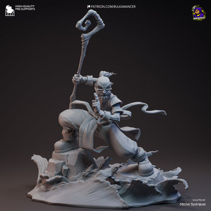 Short-Tempered Wizard | Resin Garage Kit Figure Game Fan Art | Bulkamancer Sculpts