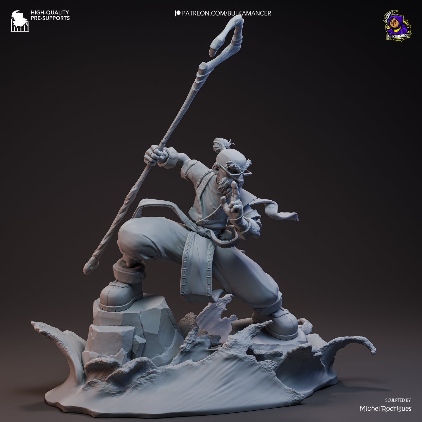 Short-Tempered Wizard | Resin Garage Kit Figure Game Fan Art | Bulkamancer Sculpts