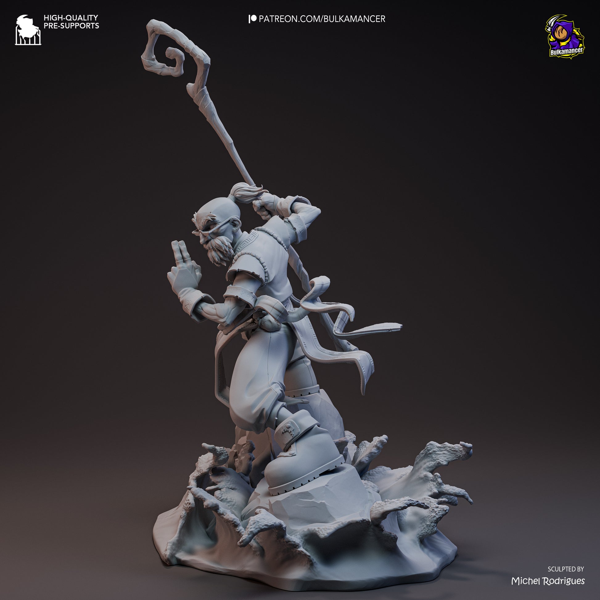 Short-Tempered Wizard | Resin Garage Kit Figure Game Fan Art | Bulkamancer Sculpts