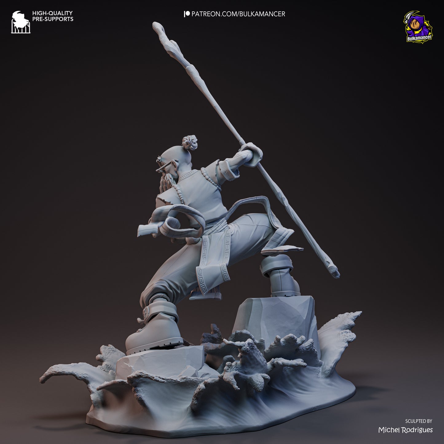 Short-Tempered Wizard | Resin Garage Kit Figure Game Fan Art | Bulkamancer Sculpts