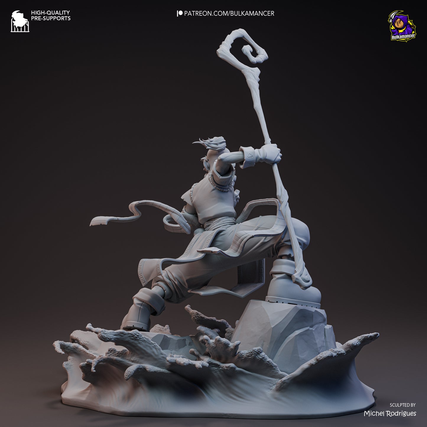 Short-Tempered Wizard | Resin Garage Kit Figure Game Fan Art | Bulkamancer Sculpts