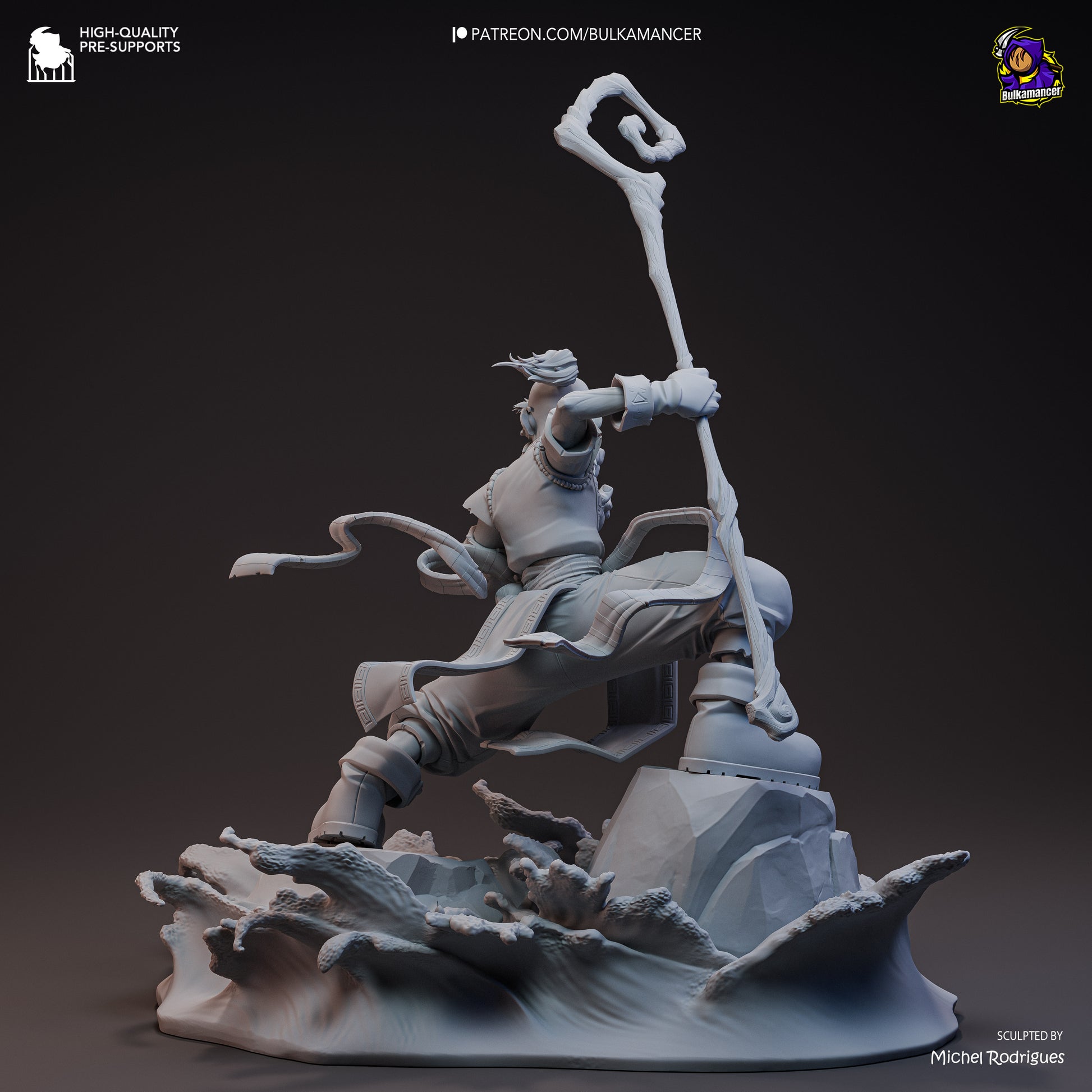 Short-Tempered Wizard | Resin Garage Kit Figure Game Fan Art | Bulkamancer Sculpts