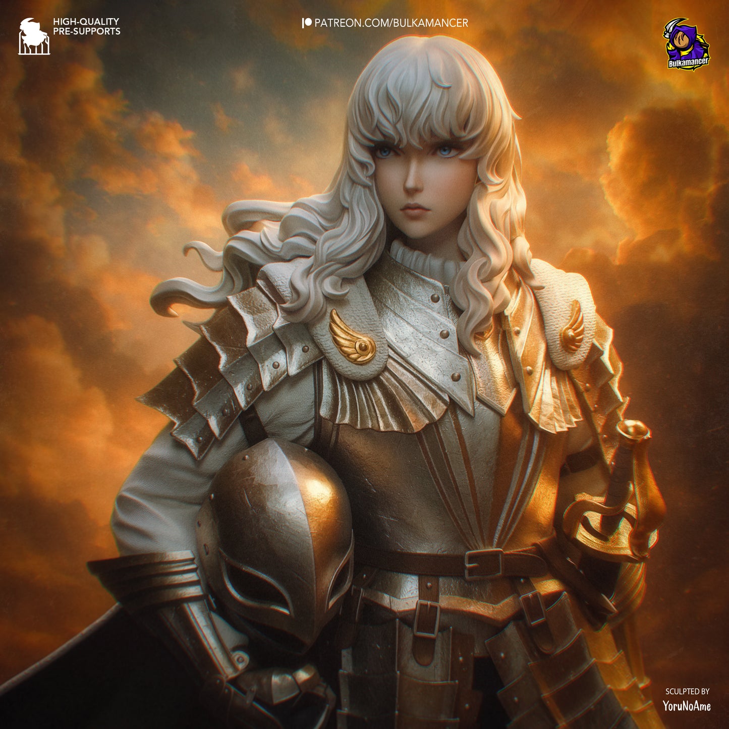 Silver Falcon | Resin Garage Kit Figure Game Fan Art | Bulkamancer Sculpts