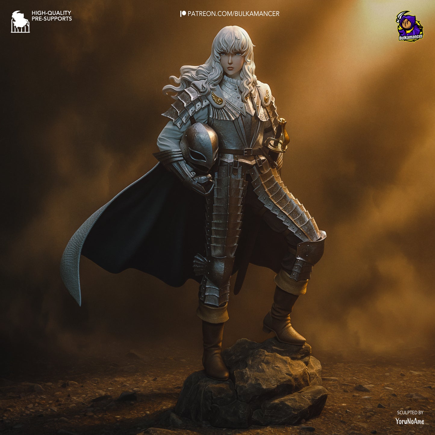 Silver Falcon | Resin Garage Kit Figure Game Fan Art | Bulkamancer Sculpts