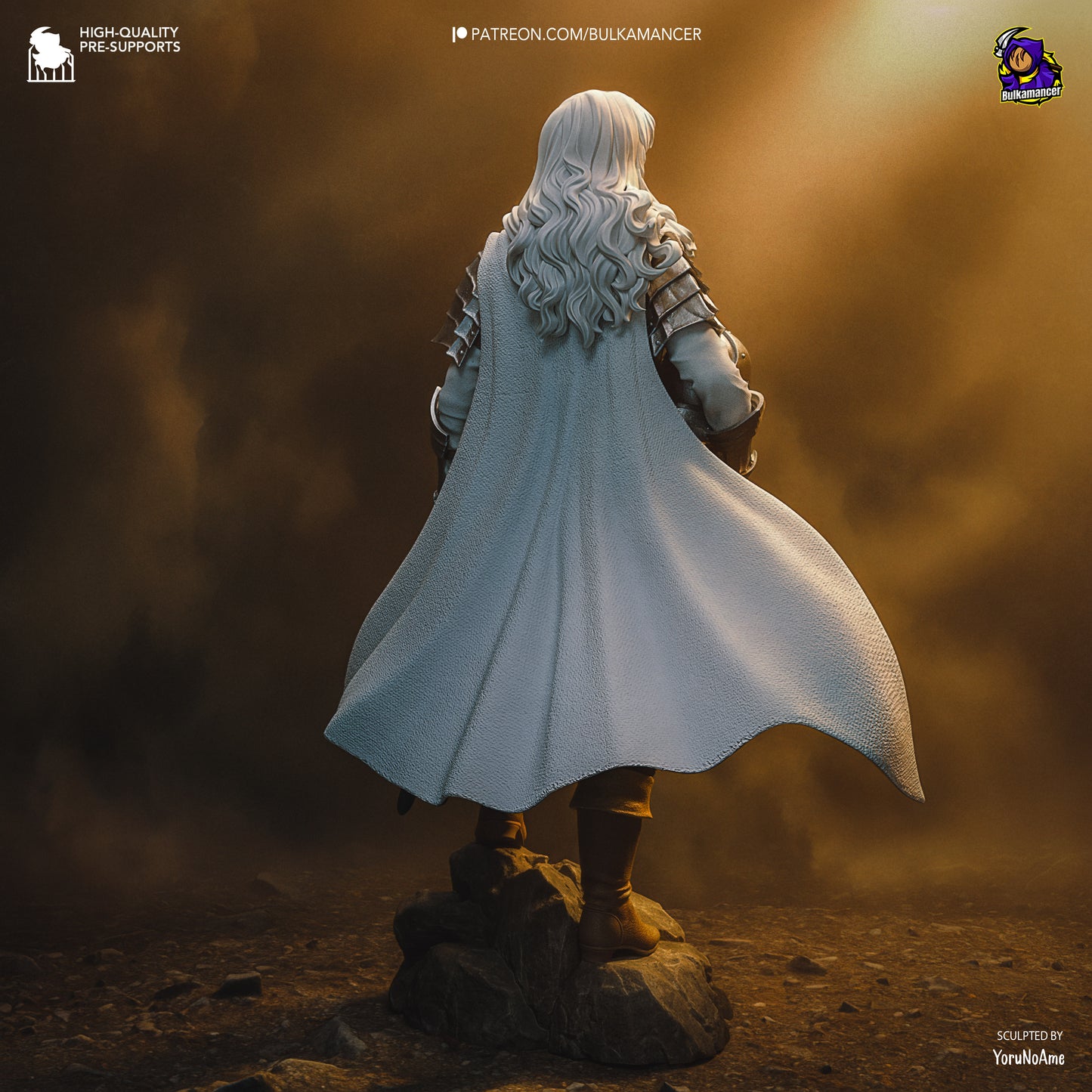 Silver Falcon | Resin Garage Kit Figure Game Fan Art | Bulkamancer Sculpts