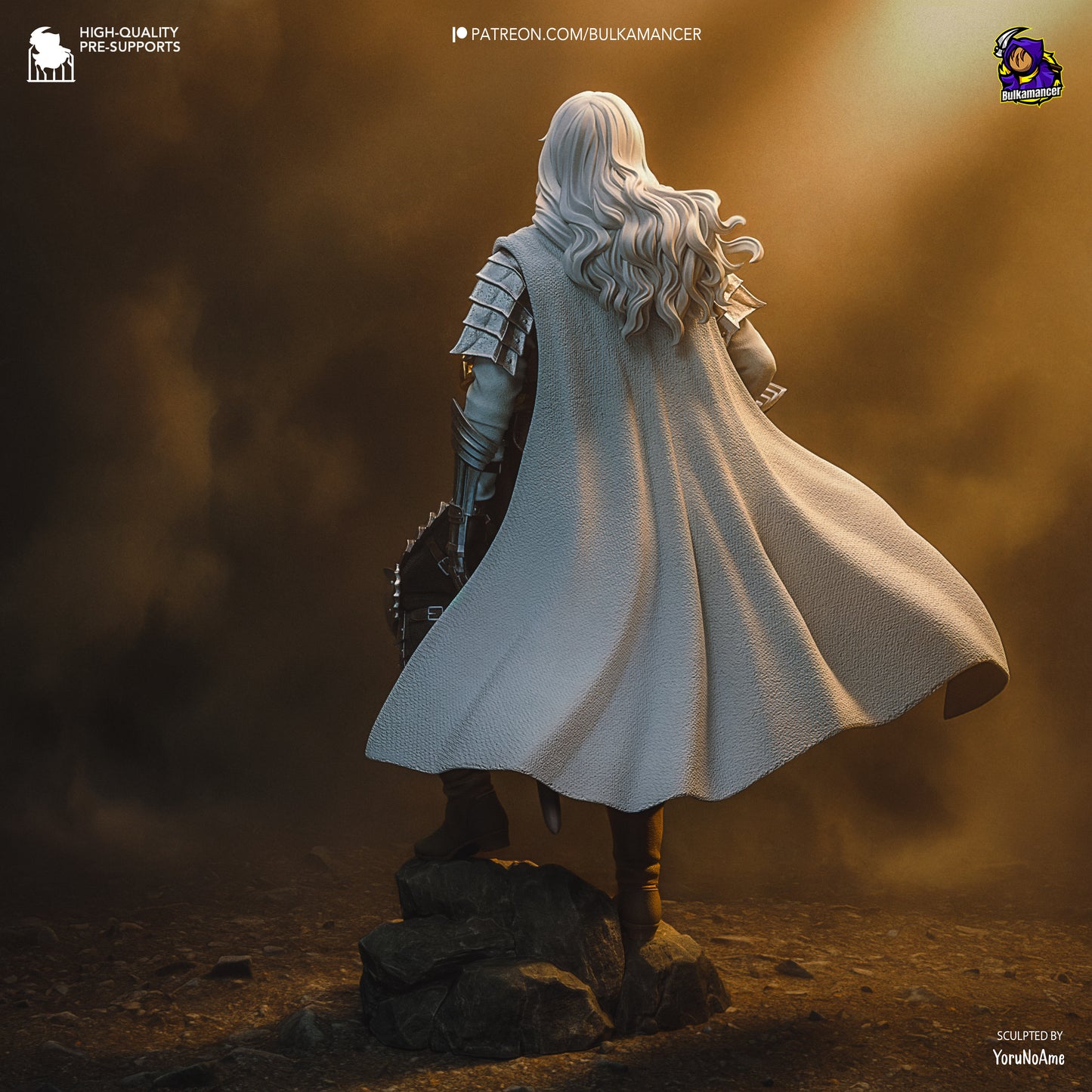 Silver Falcon | Resin Garage Kit Figure Game Fan Art | Bulkamancer Sculpts