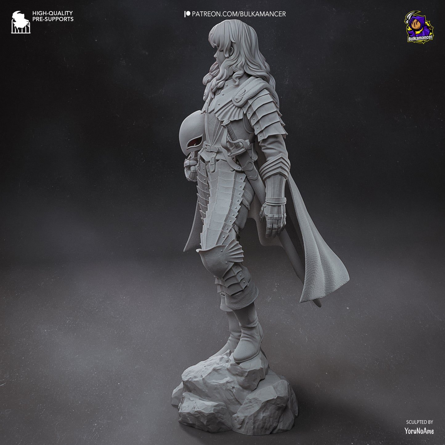 Silver Falcon | Resin Garage Kit Figure Game Fan Art | Bulkamancer Sculpts