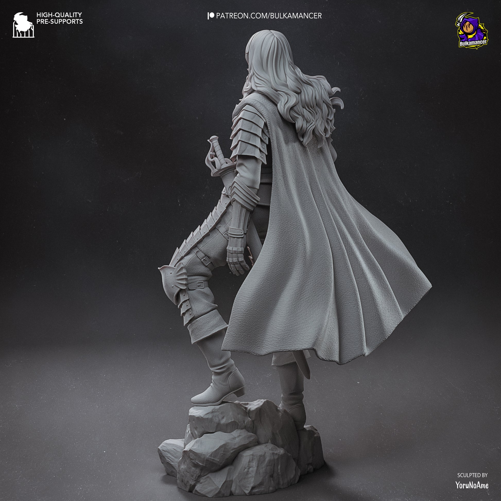 Silver Falcon | Resin Garage Kit Figure Game Fan Art | Bulkamancer Sculpts