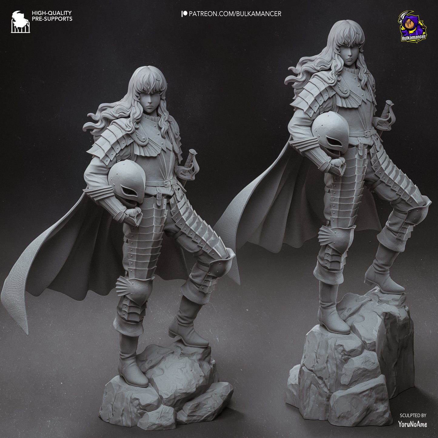Silver Falcon | Resin Garage Kit Figure Game Fan Art | Bulkamancer Sculpts