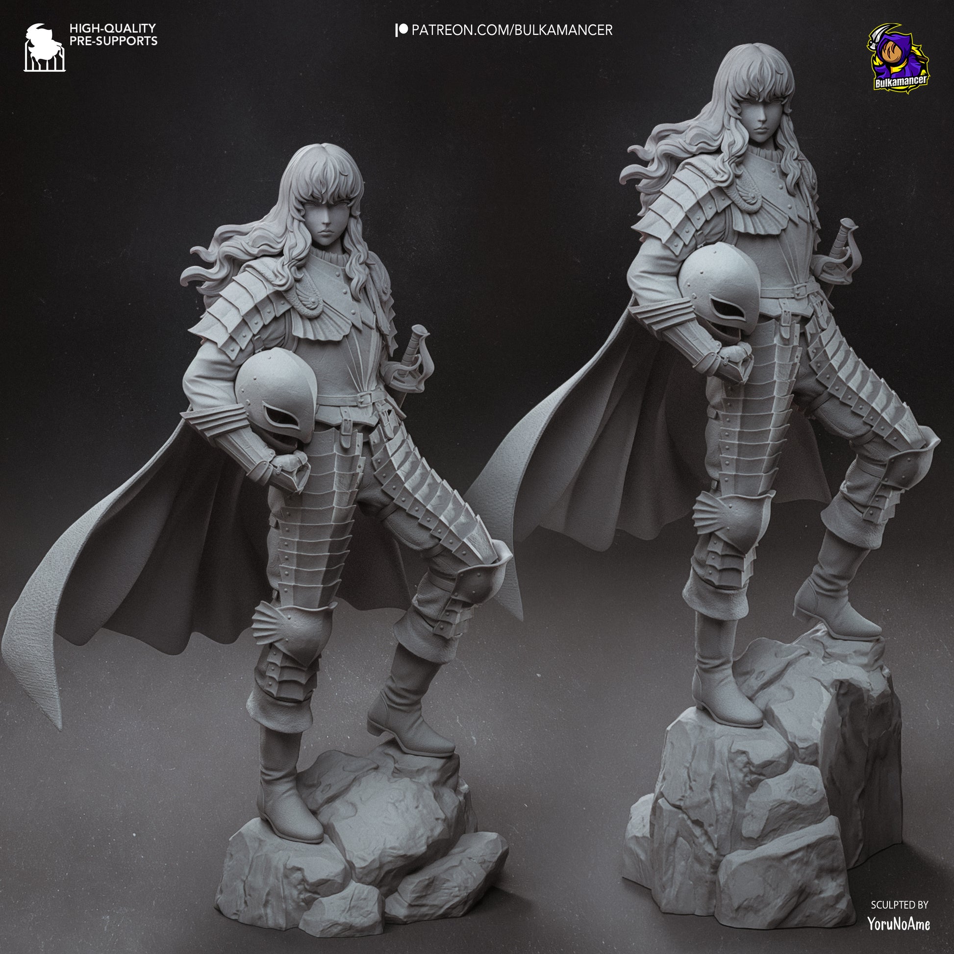 Silver Falcon | Resin Garage Kit Figure Game Fan Art | Bulkamancer Sculpts