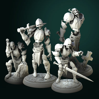Four Skeletons Set | TTRPG Miniature | White Werewolf Tavern