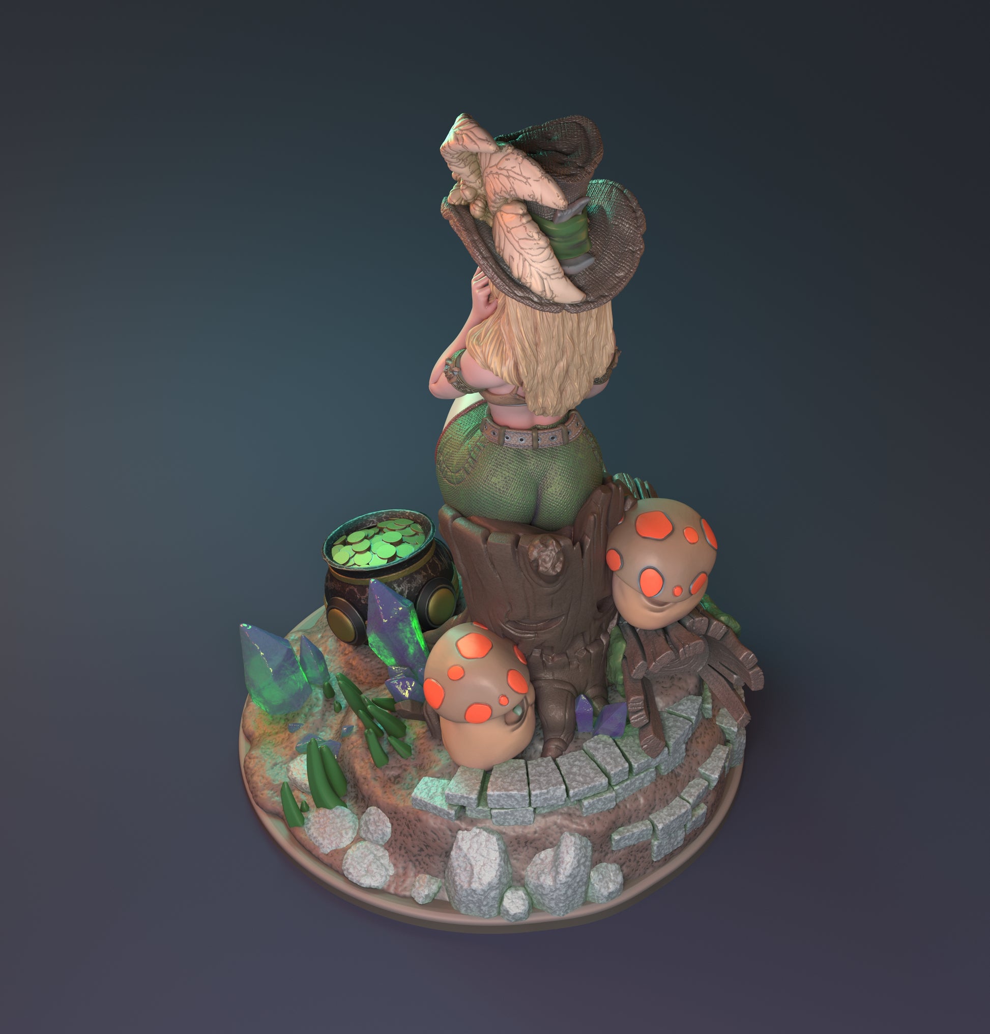 Speaking of Leprechauns Pin Up | D&D TTRPG Miniature | Hardwitch Games