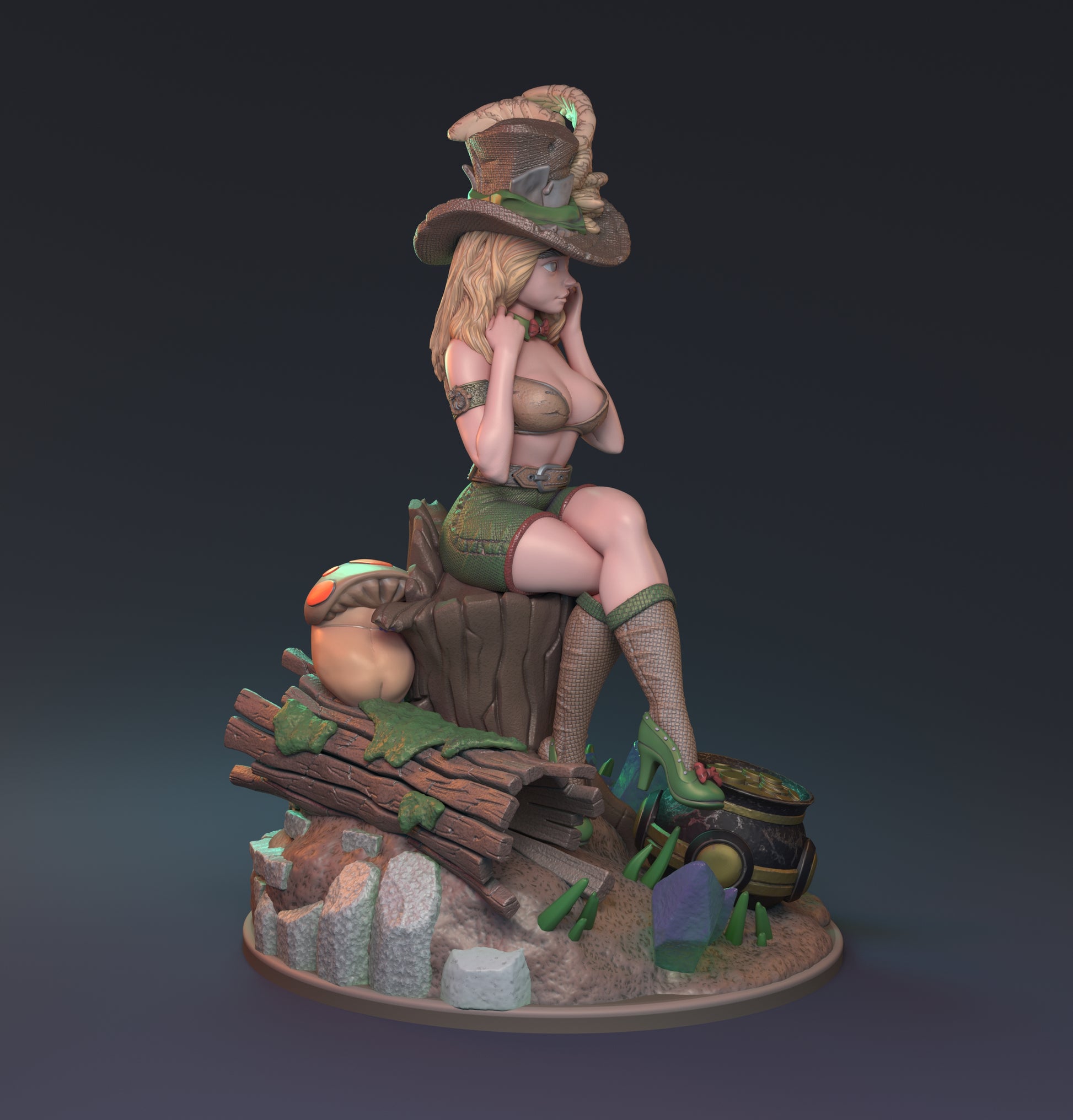 Speaking of Leprechauns Pin Up | D&D TTRPG Miniature | Hardwitch Games