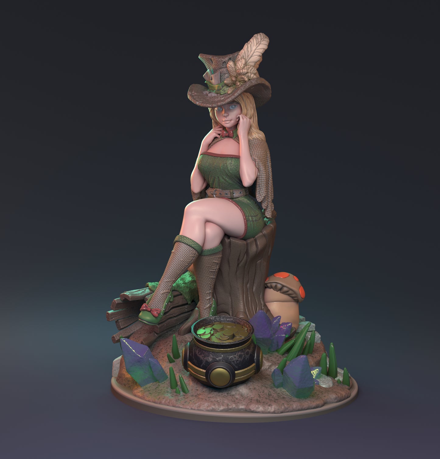 Speaking of Leprechauns Pin Up | D&D TTRPG Miniature | Hardwitch Games