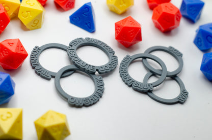 12 Spicy Novelty Status Rings | D&D TTRPG Game Accessory | Found Family Adventurecrafts
