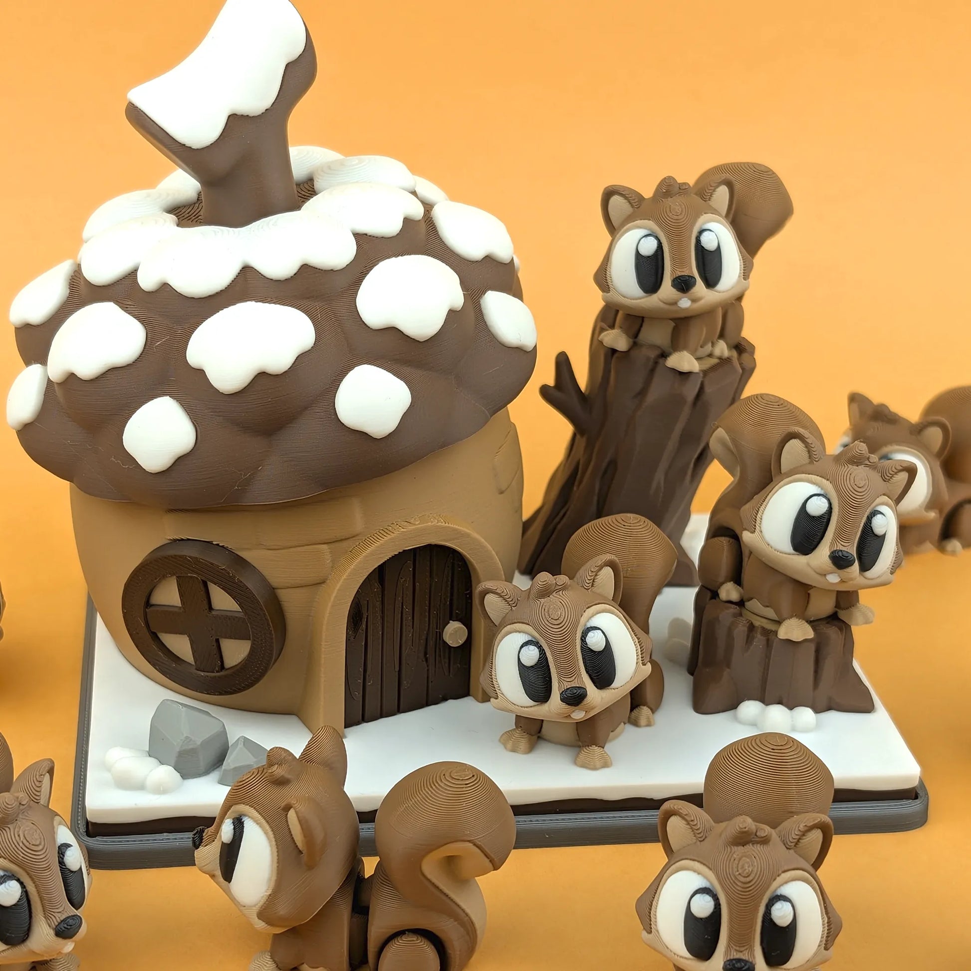 Flexi Squirrel & Playset | 3DGOB - Tattles Told 3D