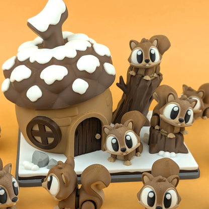 Flexi Squirrel & Playset | 3DGOB - Tattles Told 3D
