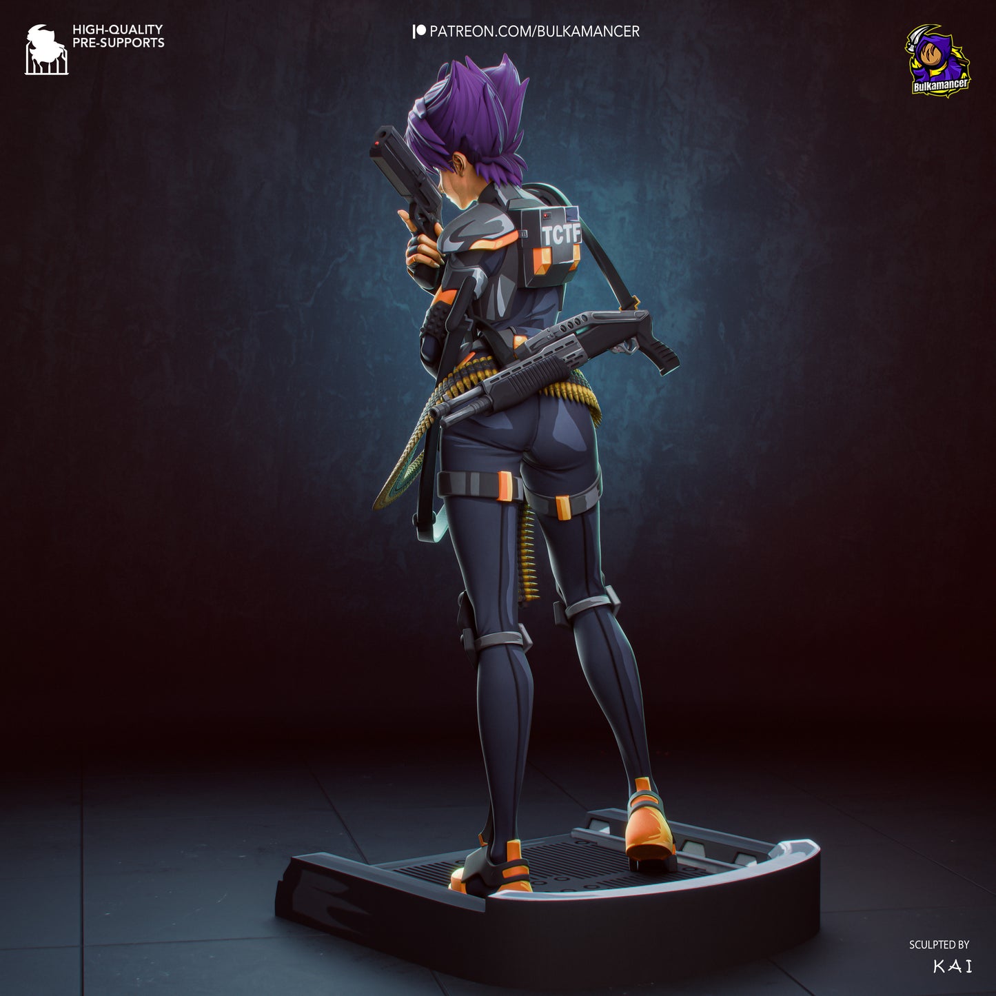 Agente del grupo de trabajo | Figura de resina para montar | Bulkamancer Sculpts