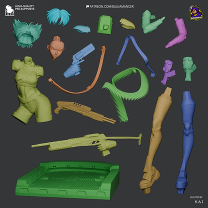 Agente del grupo de trabajo | Figura de resina para montar | Bulkamancer Sculpts