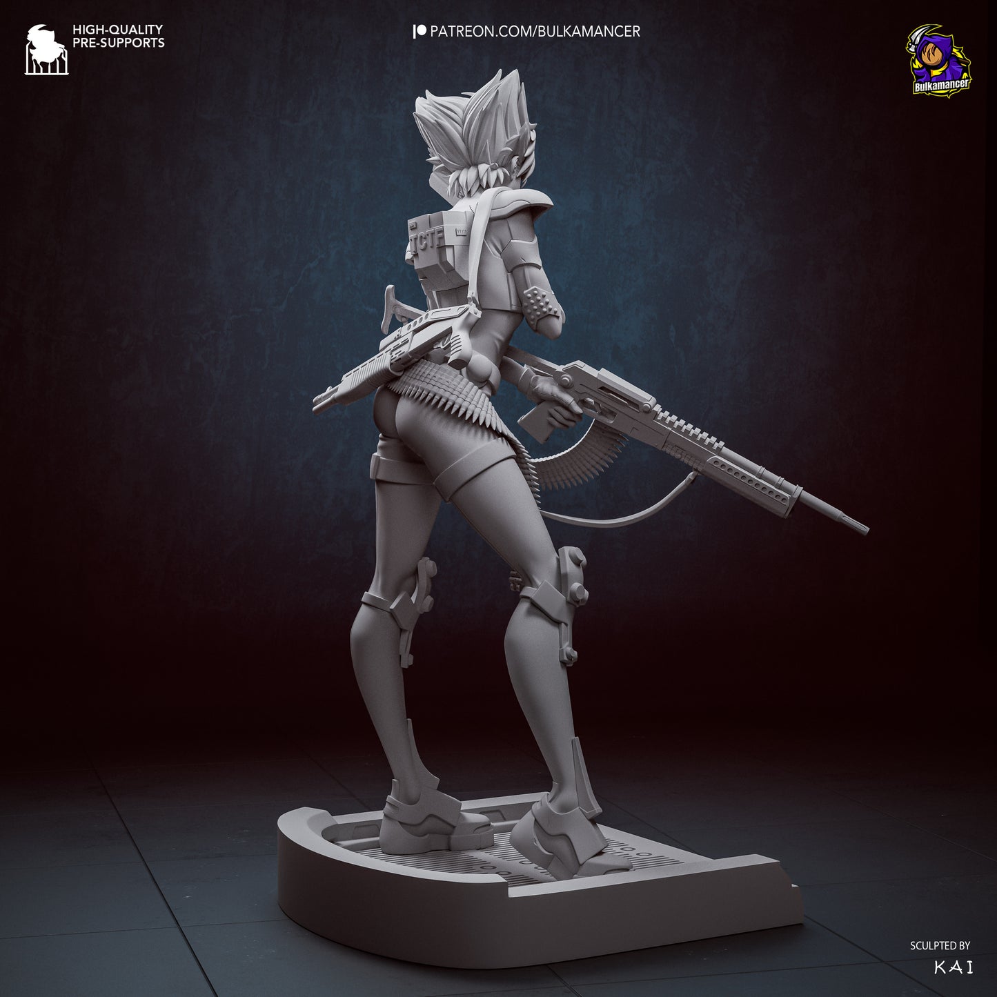 Agente del grupo de trabajo | Figura de resina para montar | Bulkamancer Sculpts